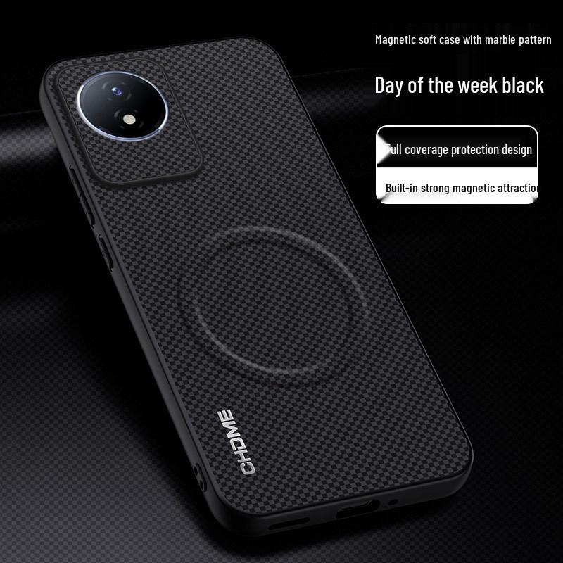 

Vivo Y11 Protective Case: Full Coverage Anti-drop, Fashionable Design with Magnetic Buckle and Textured Markings. vivo Y11