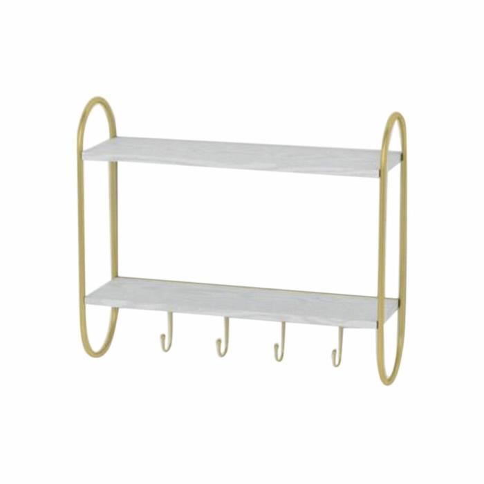 Garderobe - Glam - Metall und MDF - 50 x 15 x 43 cm - Elegant - Goldene Akzente