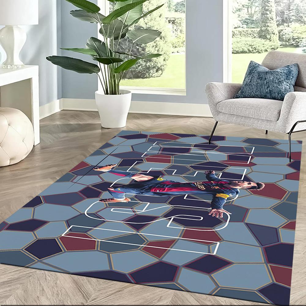 Messi 531 Area Rug Suitable for Dormitory Living Rooms Bedrooms Game Room Antislip Carpet Decorate Offices
