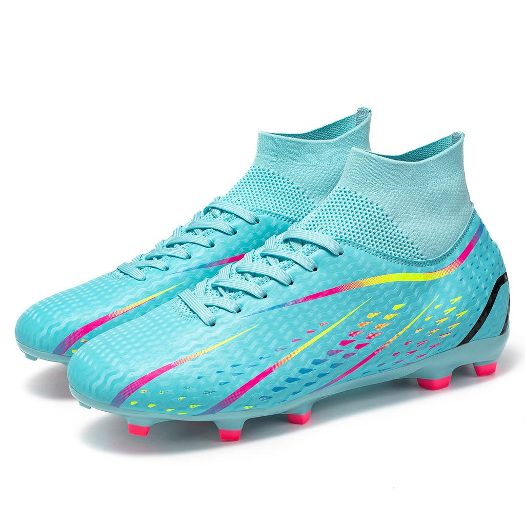Foreign trade high-top football shoes long broken nails Amazon men's and women's football shoes grass field student training shoes