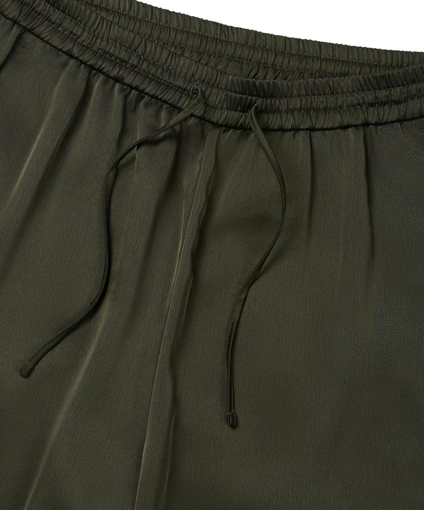 MUSINSA STANDARD WOMAN Women'S Satin Wide Elastic Pants [Khaki]