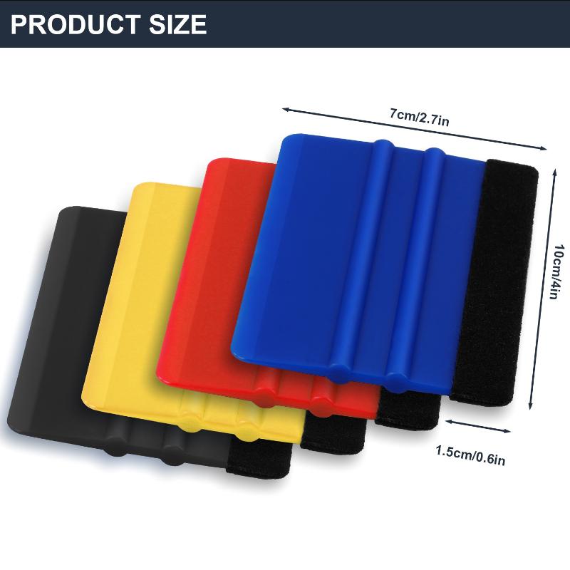 Felt Edge Squeegee Window Tinting Tool Car Vinyl Wrap Scraper Plastic Spatula Scratch Free Film DIY Squeegee Wallpaper Smoothing