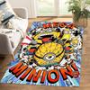 Minions Themed Round Rug Cartoon Flannel Carpet Non-Skid Floor Mat Children Playroom Bedroom Home Decor
