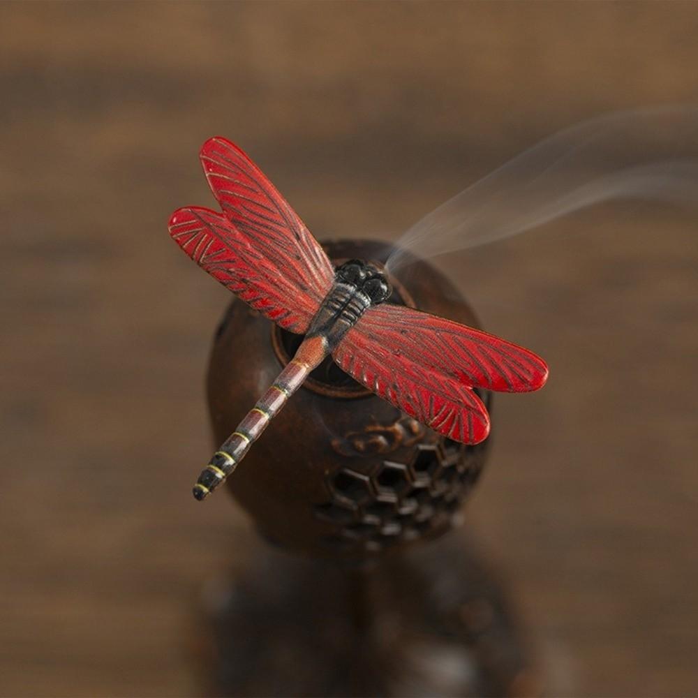 Butterfly Design Incense Burner Dragonfly Pattern Handmade Aromatherapy Stove Creative Incense Holder Chinese Decoration