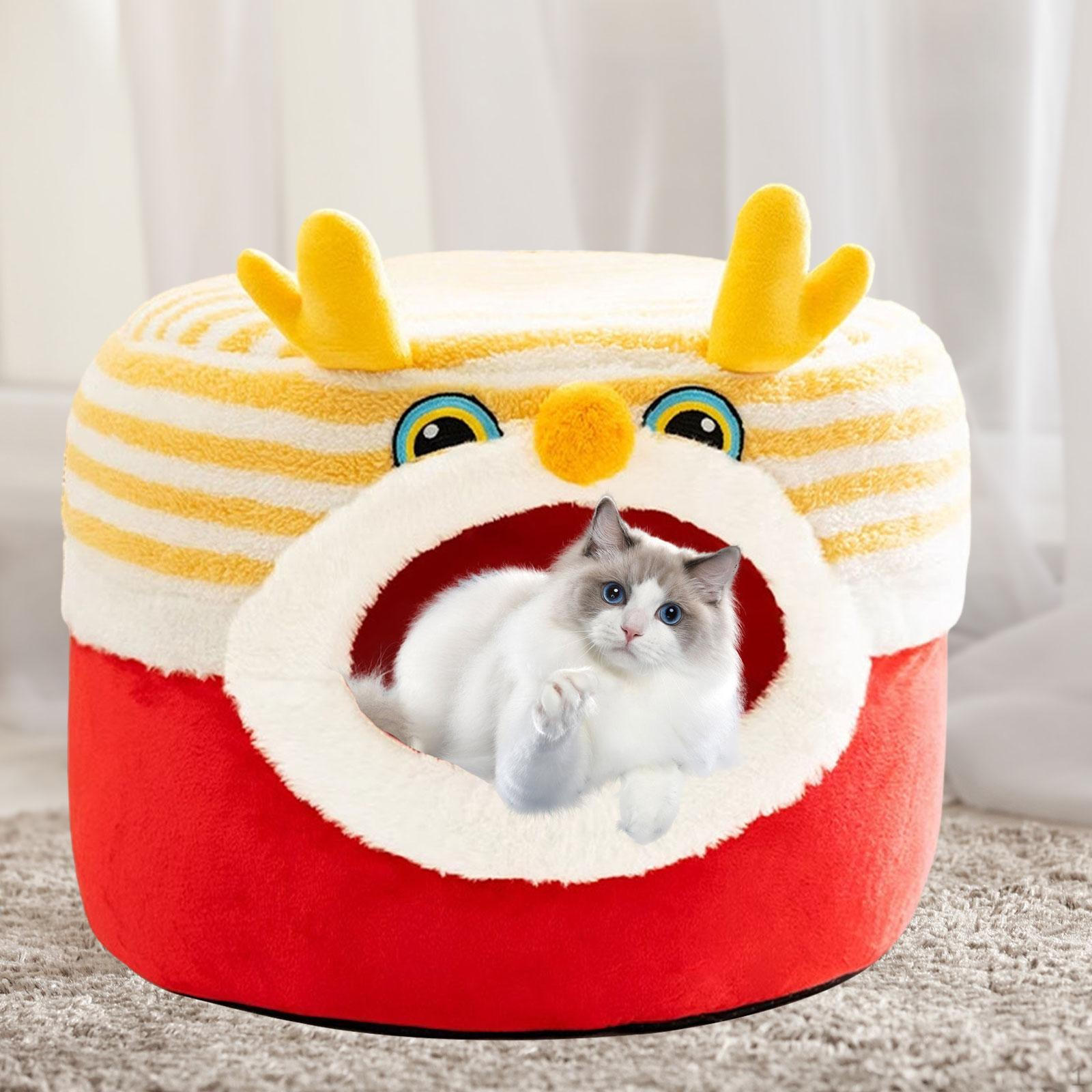 

Enclosed Cat Shelter for Pets, Cozy Tent Bed Cats And Dogs Up to 15 Pounds