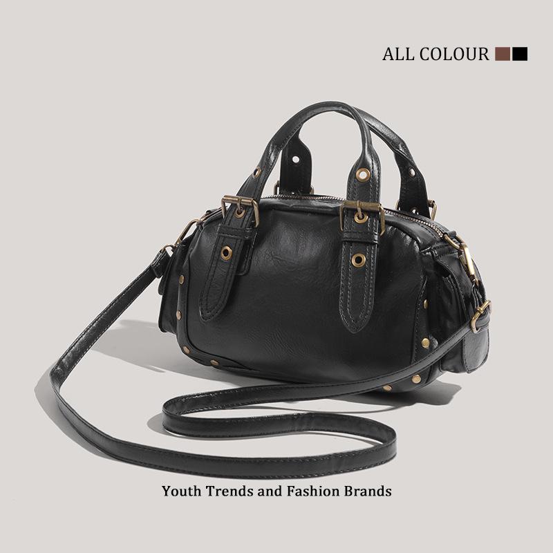 New Fashion Retro Portable Locomotive Bag Niche Design Premium Shoulder Crossbody Bag