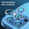 Diamond Lens Glass for IPhone17 16  15 14 13 12 11 Pro Max Camera Protector Cover for IPhone 14 Plus 14Pro Max Metal Ring Lens Glass Case