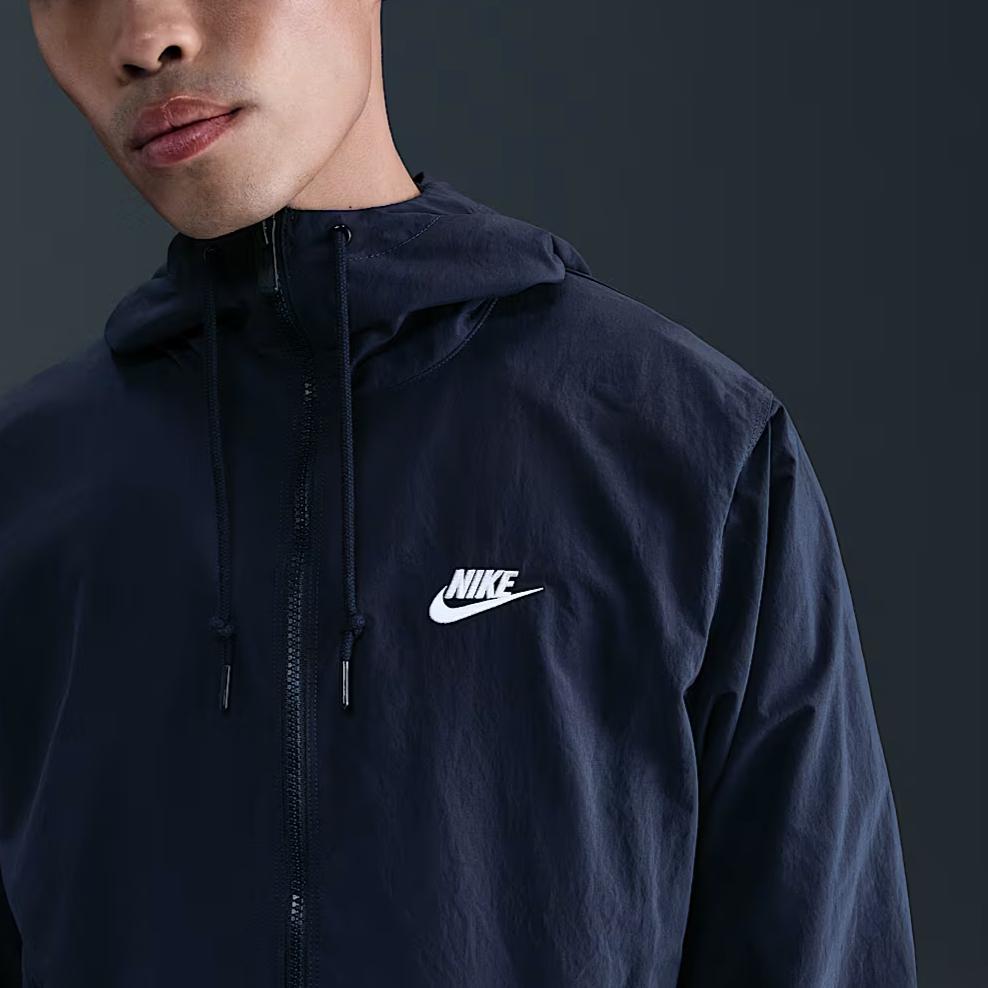 Nike Futura Long Sleeve Hooded Coach Windproof Warm Breathable Jacket Men jackets FB7398-410