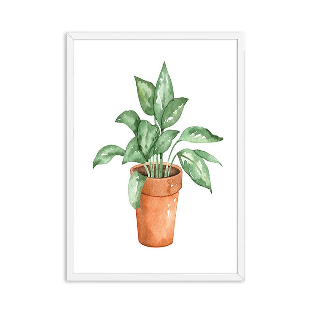 Kaktus-Grün-Poster, botanisches Monstera-Blatt, Leinwandgemälde, Drucke, Zimmerpflanze, Wandkunst, Bilder für Wohnzimmer, Heimdekoration
