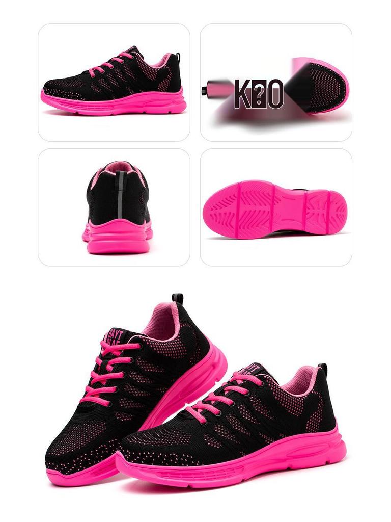 Women's Lightweight Steel Toe Safety Shoes with Kevlar Sole, Anti-Smash, Anti-Puncture, Wear-Resistant, Fashionable Small Sizes.