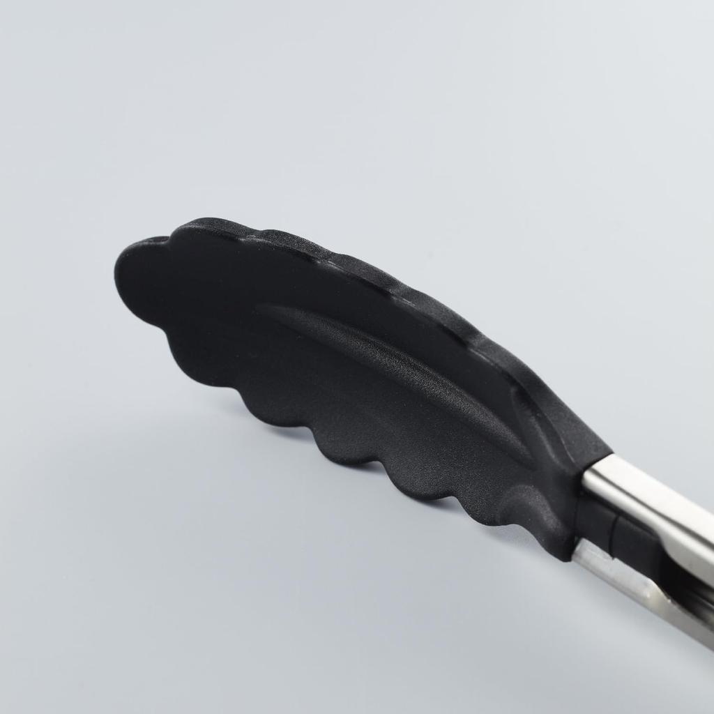 Kai Corporation KAI Kitchen Silicone Cooking with Dishwasher Made In DH8084 Tongs, 24cm, Stopper, Safe, Silver, Japan,