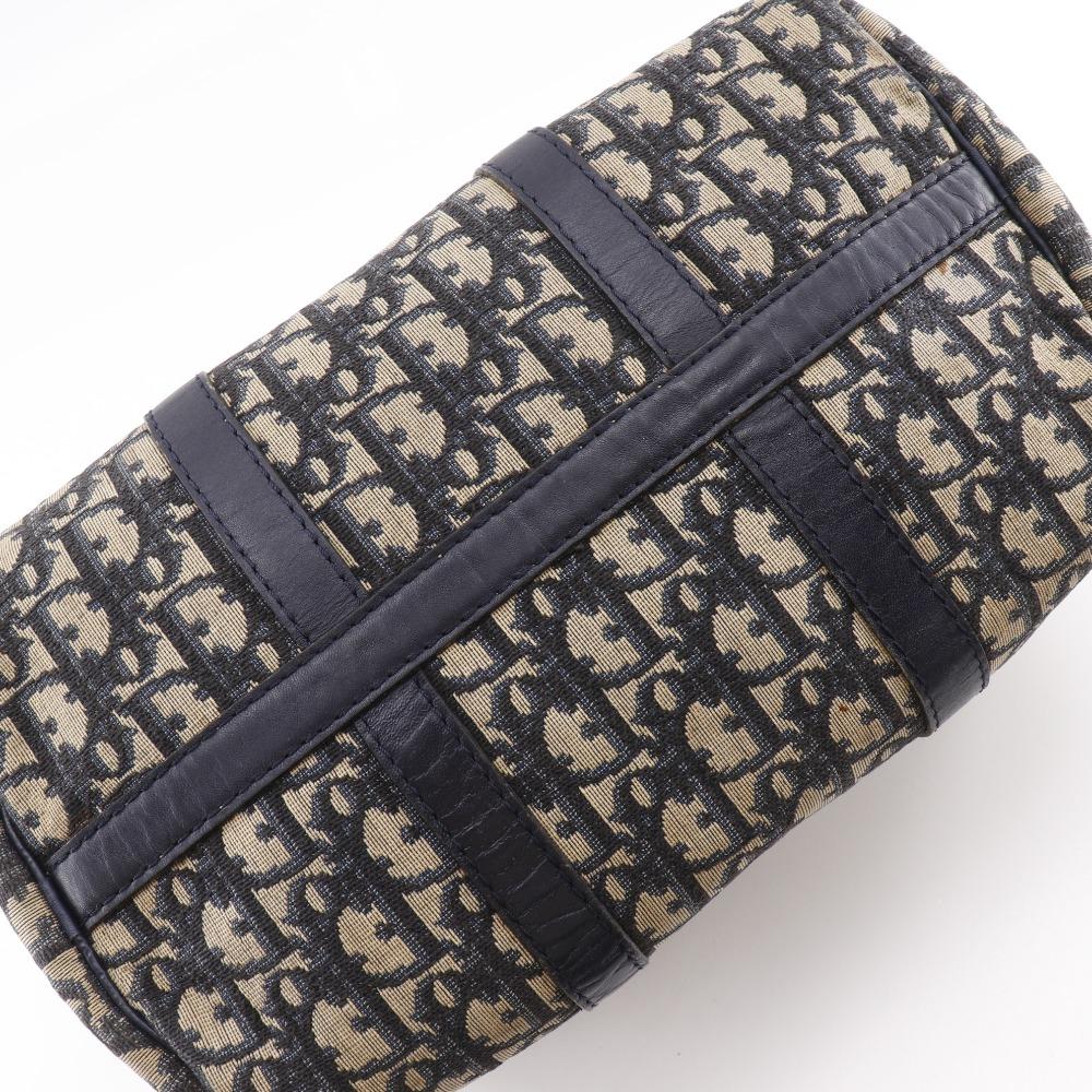 Dior Trotter Boston Bag Mini Boston Vintage Beige Canvas Unisex Used