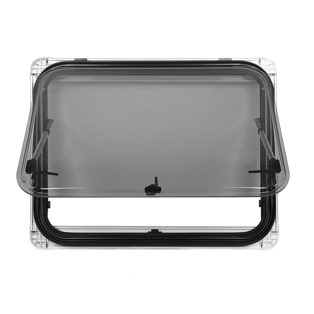 RV Window With Blackout Curtain 60 Degrees Opening Angle H800mm W600mm Cutout Push Out Window for RV