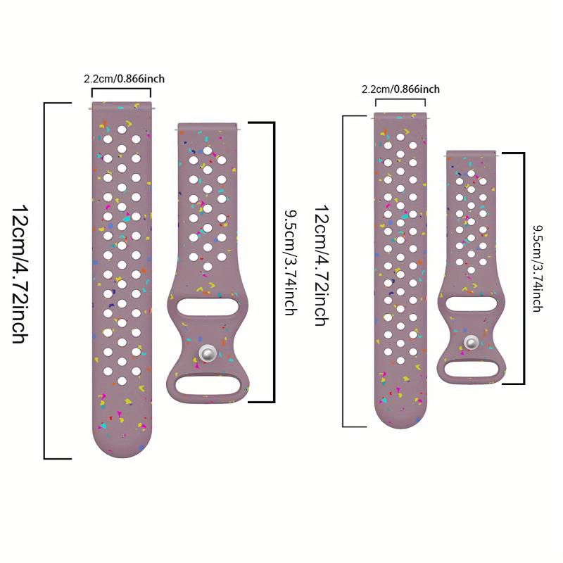 20/22mm Kleurrijk Siliconen Band met Vlindergesp in Achtvorm voor Huawei Watch GT5/Watch7, Ademend Zweetbestendig