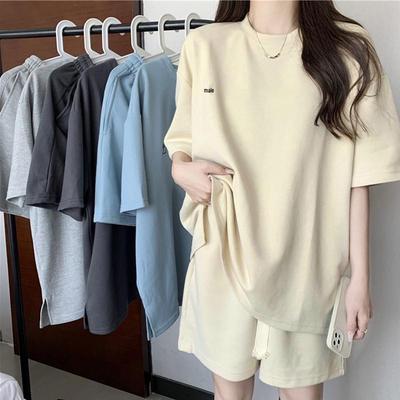 2025 Women's Summer Casual Sportswear Set: Loose Plus Size Short Sleeve and Shorts Two-Piece