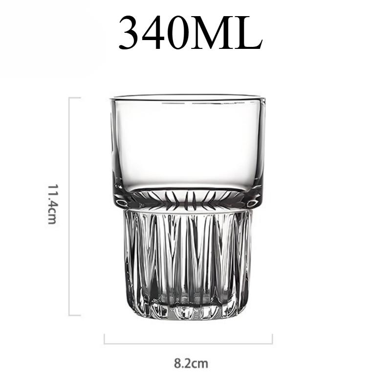 Glass Coffee Cup Ice American Style Cold Brew Latte Latte Glass Cup Minimalist Beverage Juice Flower Tea Cup