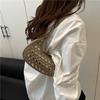 2025 European and American Simple and Fashionable Spring New Armpit Bag Personalized Trendy Cool Polka Dot Rivet Portable Crescent Women's Bag