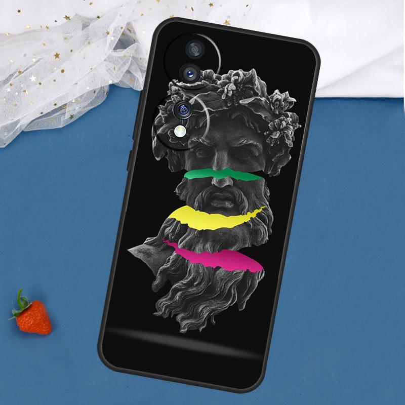 

Greek God Statue Face Case For Honor Magic 8 7 5 6 Pro 200 400 50 70 90 Lite Win RT X8c X8b X9a X9b X9c X9d Cover Honor Magic7 Pro