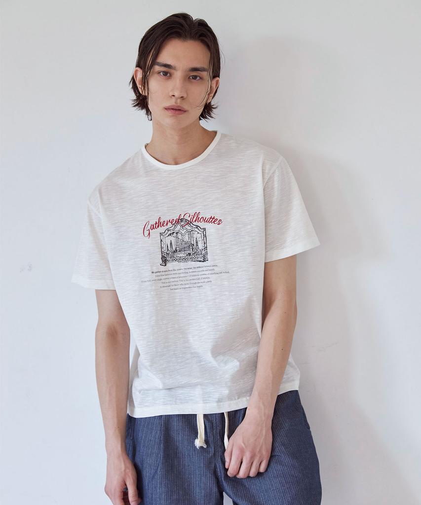 SENTAIR Silhouette Half T-Shirt _Ivory