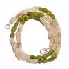 Natural Vasonite Green Rutile Quartz Gemstone Smooth Beads Necklace 17" UB-3382 UB-3382