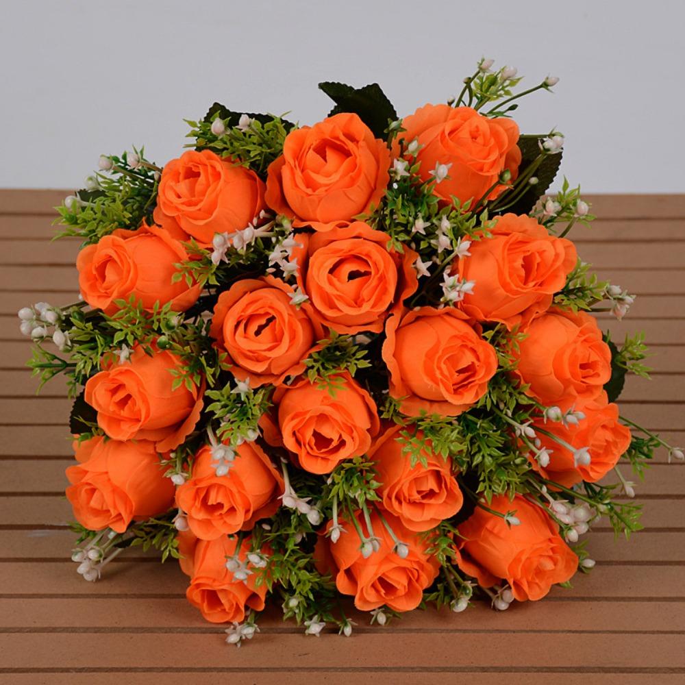 18 květin na Valentýna, 10 barev, křišťálová kytice z trávy, domácí dekorace