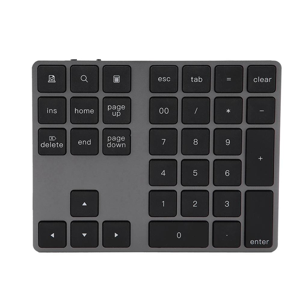 Black 34 Keys Mini Numpad Wireless Bluetooth Numeric Keypad For Apple PC