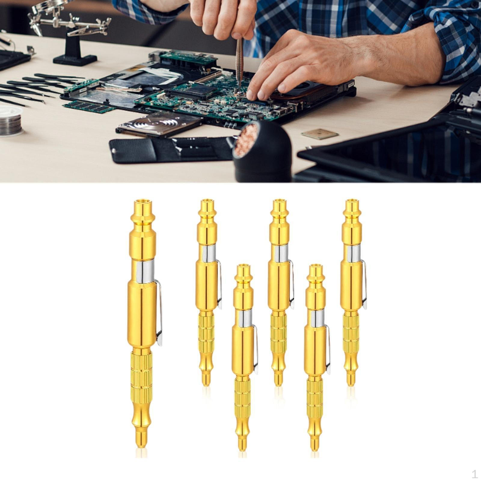 

6 Blow Nozzles with 1/4" I/M Type Connector, Portable Dust Cleaning for Carpenters And золотий