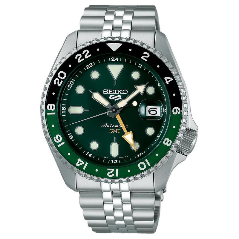 

SEIKO SKX series 100 meters waterproof automatic/manual mechanical movement Steel Strap men s watch green dial SSK035
