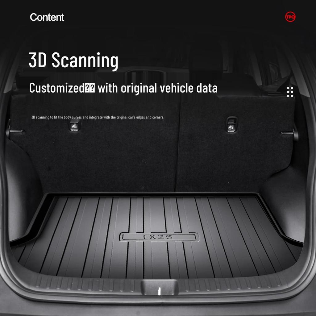 Waterproof Trunk Mat for Beijing Hyundai ix25 - Tail Box Accessory & Car Decor