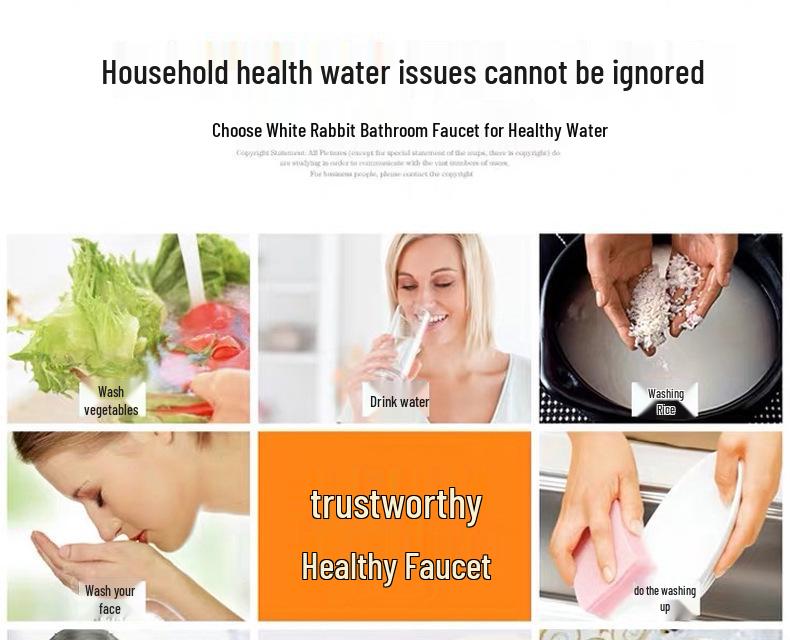 Square Single-Hole Bathroom Faucet for Hot/Cold Water