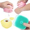 Body Scrubber with Soap Dispenser Brush, Silicone Exfoliating Brushes, Soft Body Exfoliator, Bath Loofah for Babies, Kids, Women, Men and Pets (St
