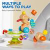 Baby Suction Spinner Toy - Convertible Steering Wheel With Dog Design, Montessori Learning Toy For Toddlers