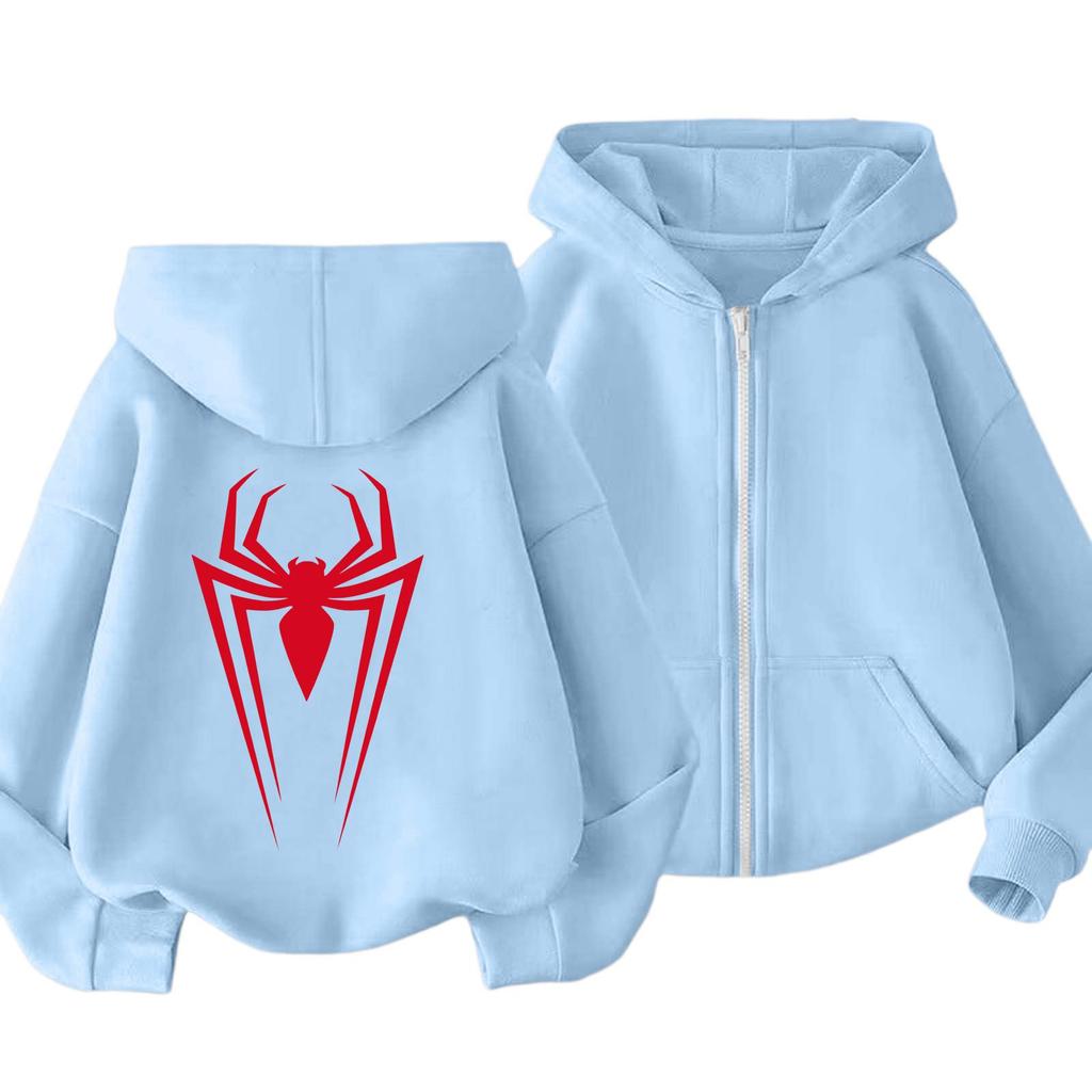 Kids Hooded Pullover Long Sleeve Jacket Trendy Outerwear for Boys and Girls
