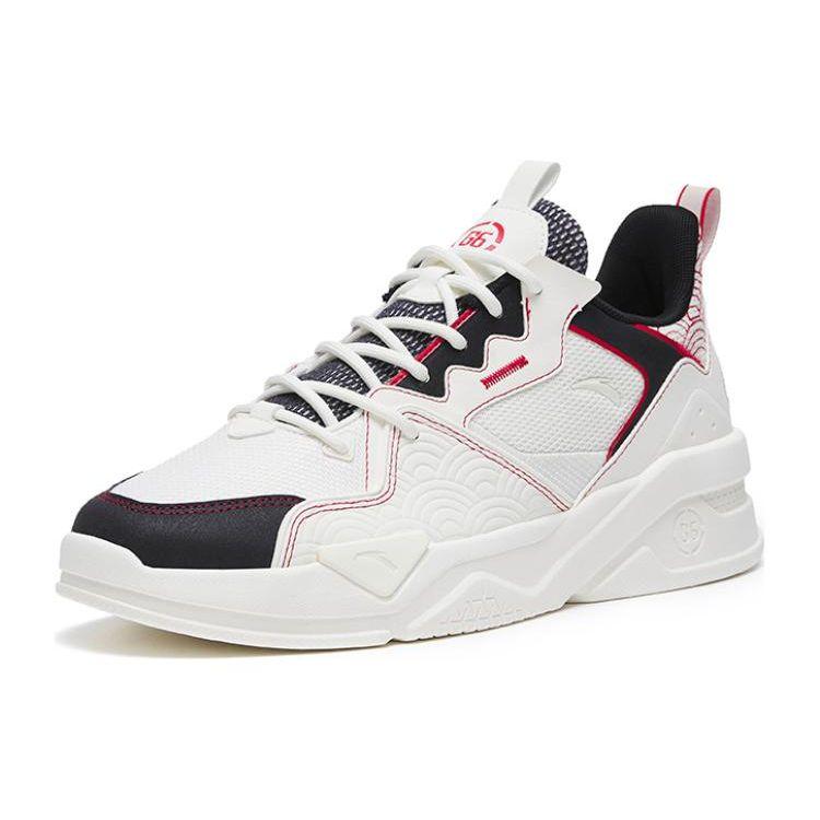 Anta G6 Tang Non-Slip Wear-Resistant Lightweight Low-Top Skate Shoes Men Skate Shoes White Black 112318084-5