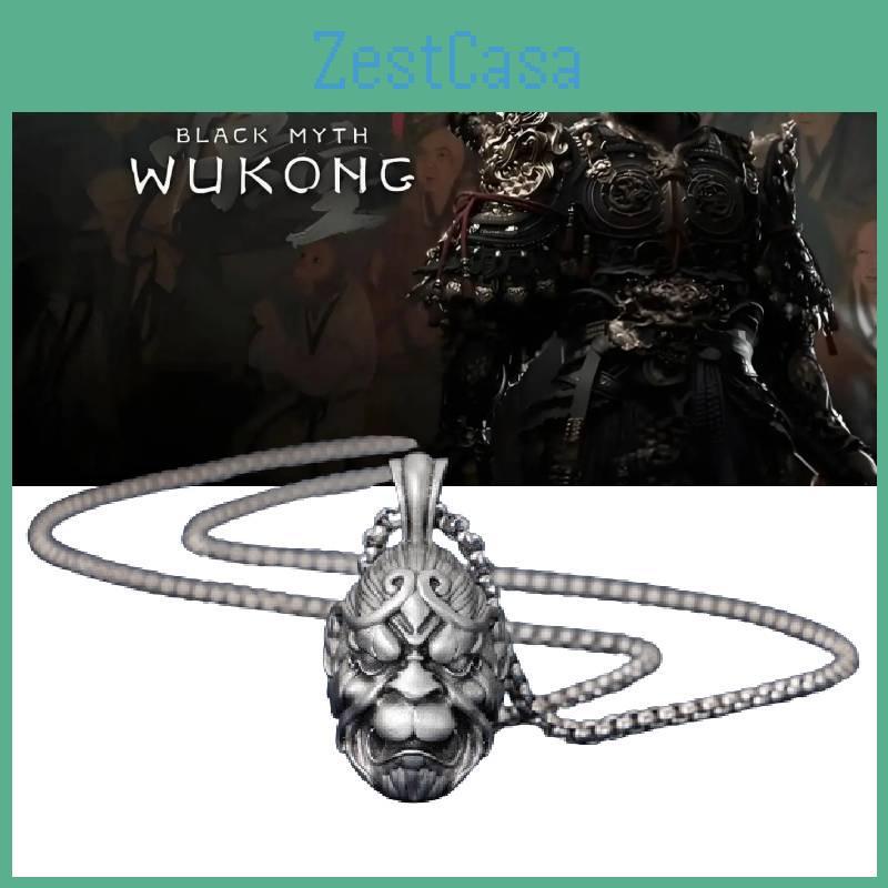 Wu Black Myth Kong Monkey King Hallows Pendant Necklace Gift Accessory Jewelry