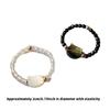 2pcs Miniature Black White Cats Rings Natural Moonstone Obsidian Rings Party Accessories Jewelry for Everyday Wear