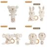 Baby Organic Cotton Rattle Set With Grasping And Soothing Features For Newborns