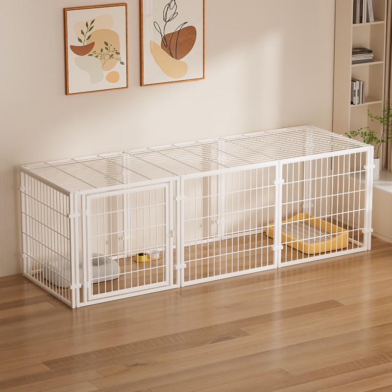Space-Saving Anti-Escape Cage with Top Cover for Cats and Dogs