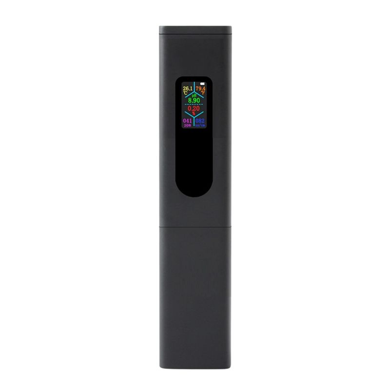 

ABUL-Rechargeable 5 In 1 Salinity Meter PH Water Quality Tester Digital EC TDS TEMP Monitor For Aquarium, Hydroponics, Pool чорний