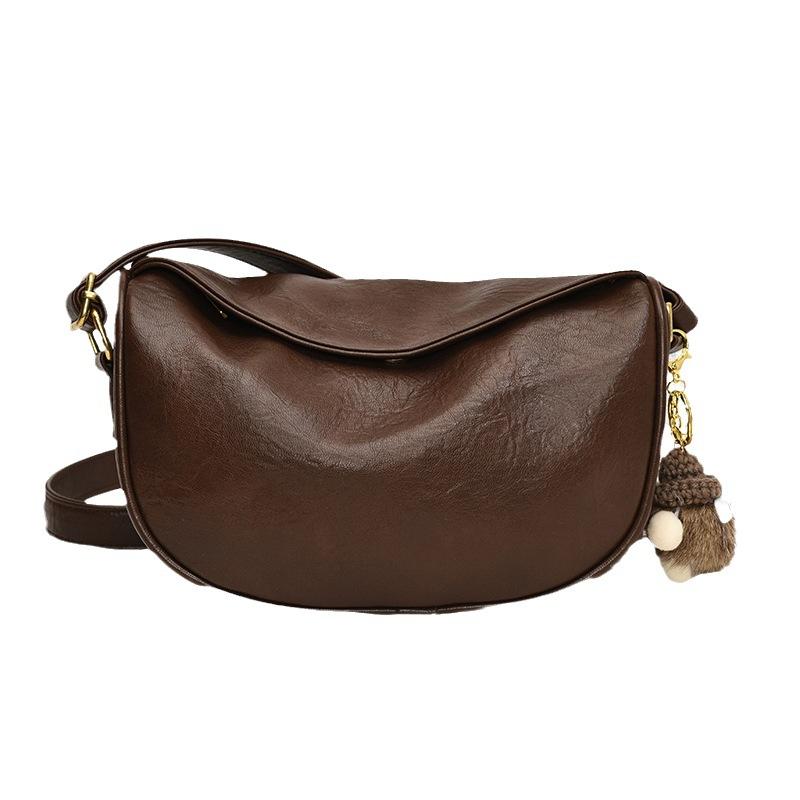 Retro Popular Bag Women's New Niche Design Commuter Shoulder Bag High-end Fashion Messenger Dumpling Bag