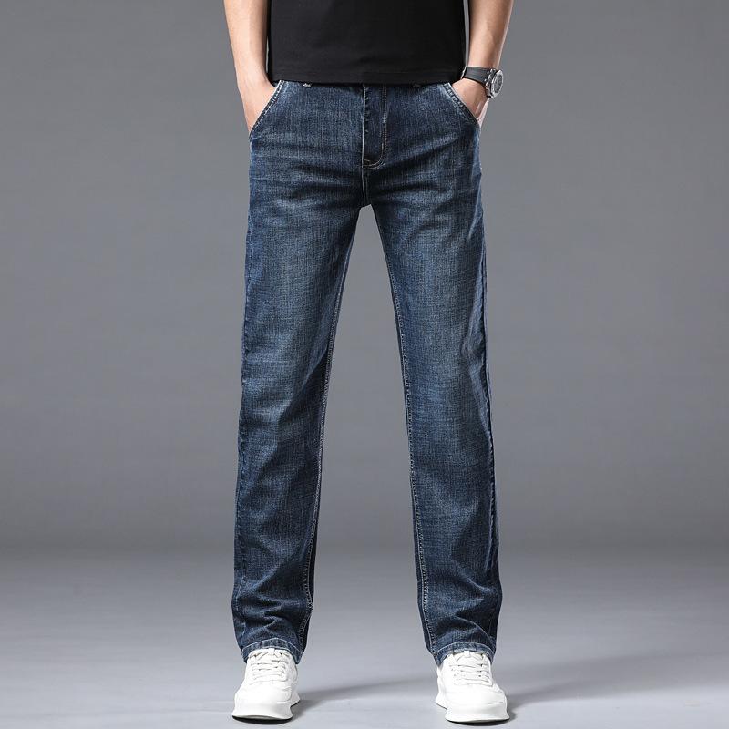 Men's Stretch Denim Trousers - New Arrival Trendy Relaxed Straight-Leg Casual Trousers