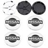 Para Nissan ArR44uds 3D 65mm 68mm Emblema de coche con logo Nissan Tapacubos Central de Rueda accesorios de estilo pegatina cubiertas a prueba de polvo para llanta de coche