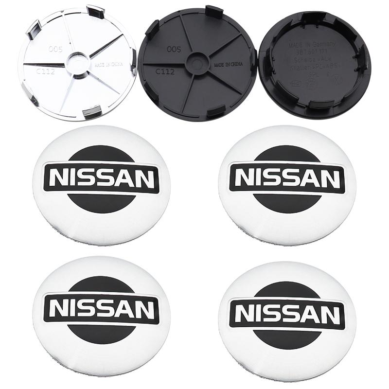 Para Nissan ArR44uds 3D 65mm 68mm Emblema de coche con logo Nissan Tapacubos Central de Rueda accesorios de estilo pegatina cubiertas a prueba de polvo para llanta de coche
