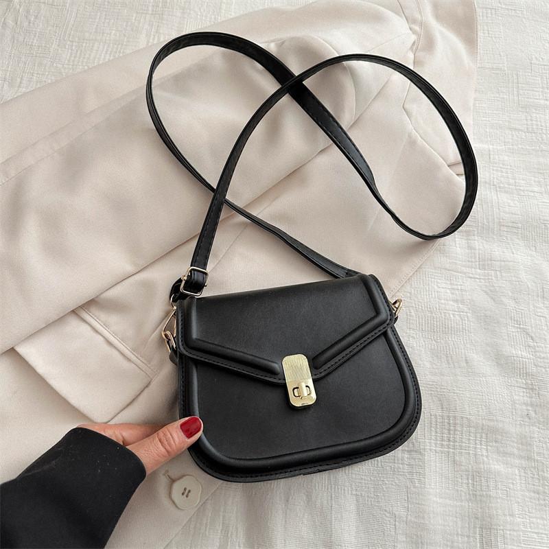 Fashionable Retro Small Square Shoulder Bag For Women In Stylish Black White And Brown