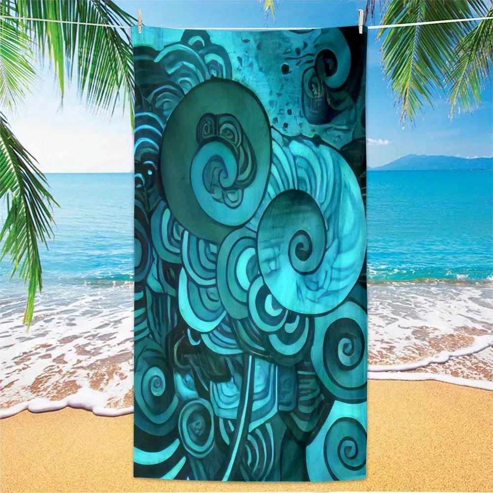 1pc Luxury Quick-Dry Oversized Beach Scarf - Lightweight Large Swim Cover Up, Poolside Wrap, Sand-Free Towel - Soft Microfiber