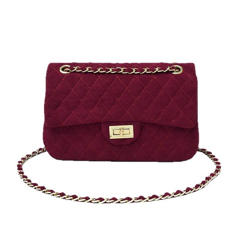1Pc Ersatile Fashion Niche Large-capacity Tote Bag New Chain Diamond Shoulder Bag High-end Small Fragrant Messenger Bag