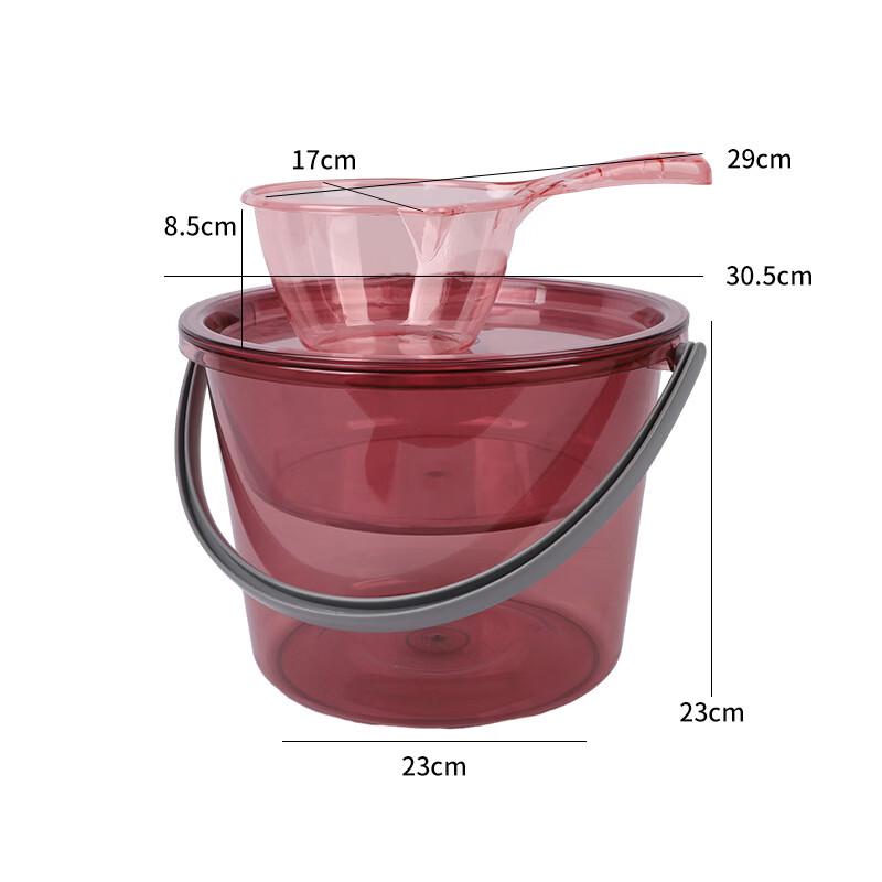 Yicang Transparent Plastic Household Bucket Set with Handle