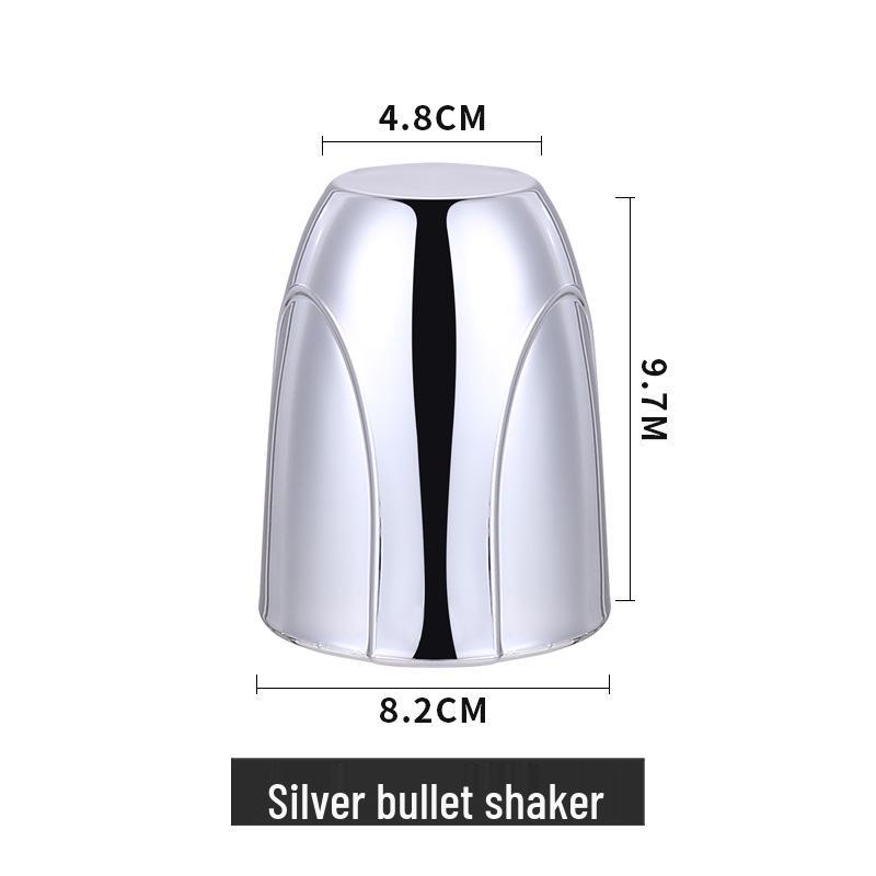 Creative Electroplated Bullet-Head Dice Shaker Cup with Logo Printing