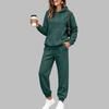 Damen Kapuzenpullover mit Futter und Jogginghose Set Lockerer Fit Lässiger Trainingsanzug