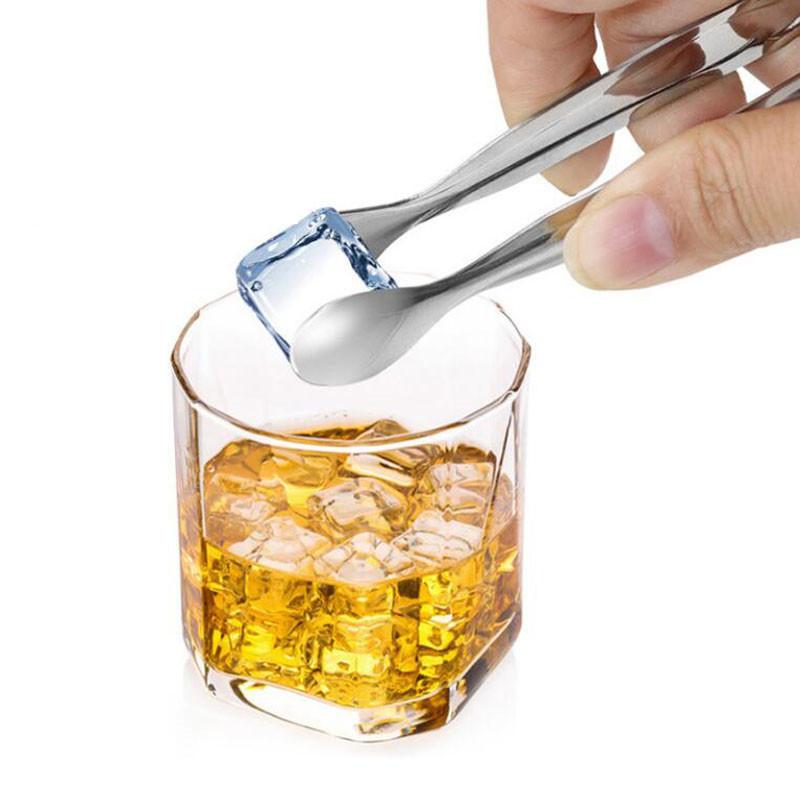 304 Stainless Steel Serving Tongs Appetizer Tongs Mini Tongs for Ice Cube Cheese Dessert Sugar Ice Tongs